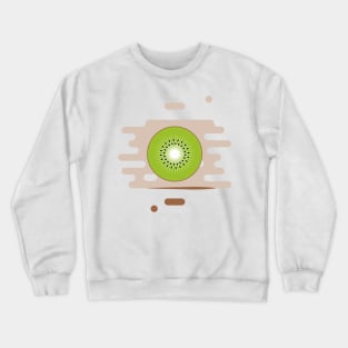 Kiwi fruit in a splash of juice Crewneck Sweatshirt